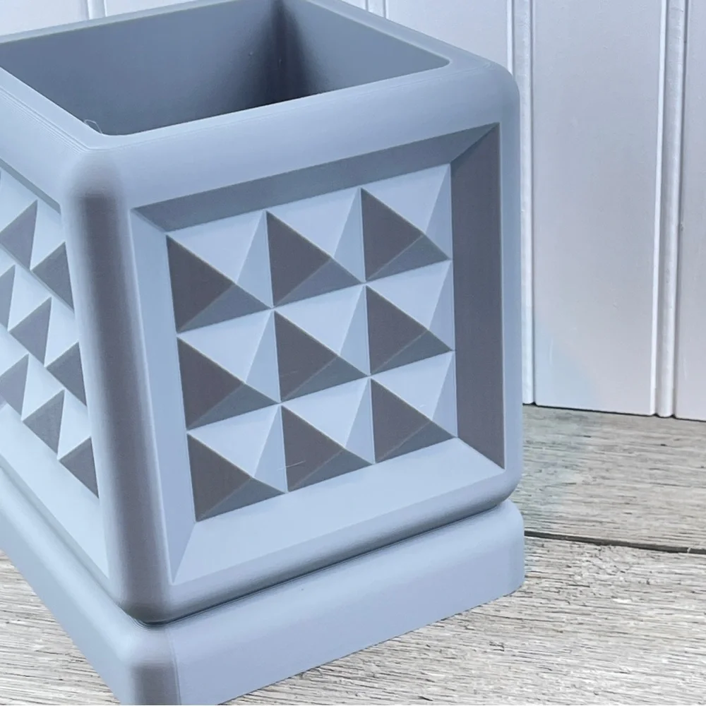 The Nova Square Planter, Flower Pot, Planter with Tray, Succulent, 4” Opening